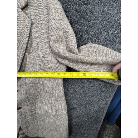 Vintage Stix Baer & Fuller Blazer Mens Medium Brown Wool Tweed Elbow Patch 70s - Picture 7 of 9